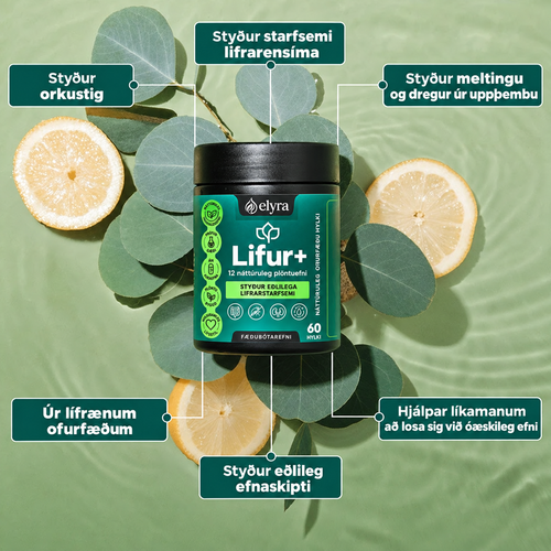 ELYRA Lifur+ – lifrarstuðningur, 60 hylki
